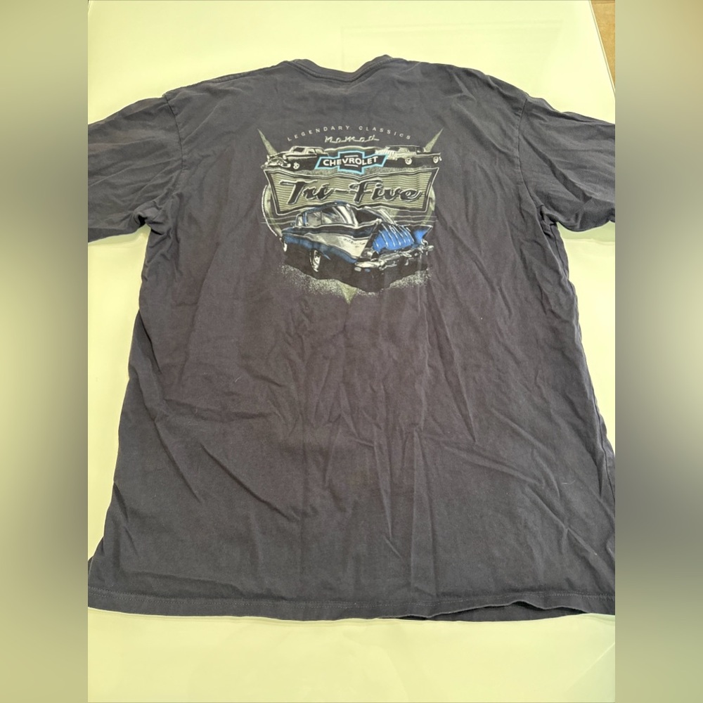 Cheverolet Car Blue T Shirt Xxl S20 Tri Five Nomad